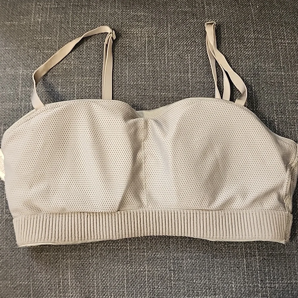 Nike Tan Bralette with Logo, Size Small - Picture 8 of 9